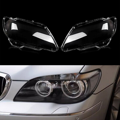 #ad 2PCS For BMW 7 Series E66 2005 2008 06 Headlight Lens Headlamp Cover Shell Pair $87.78