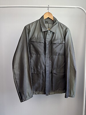 #ad #ad Prada Nylon Metal Jacket Multi Pocket Mens size M Gray Gray Faded $180.00