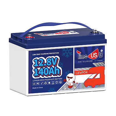 #ad Timeusb 12V 140Ah LiFePO4 Lithium Battery with Low Temp Cut Off 100A BMS For RV $269.99