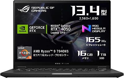 #ad ASUS Gaming Laptop ROG Flow X13 13.4in GeForce RTX4050 Ryzen9 7940HS 16GB SSD1TB $2676.57
