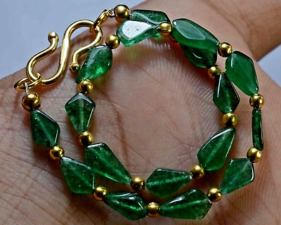 #ad Aventurine Natural Gemstone Pear Plain Loose Beads 7quot; Designer Bracelet N 1587 $9.99