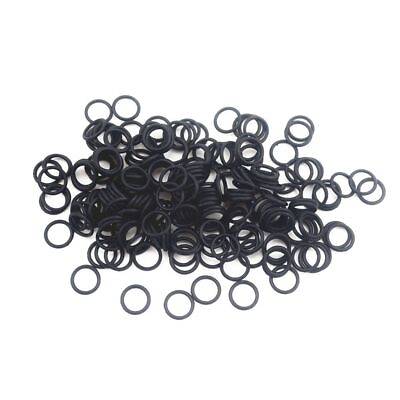#ad Black O Type Sealing Rubber Ring Gaskets Nitrile Butadiene 4 to 92 x 1mm 100Pcs $9.74