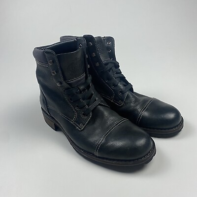 #ad Wolverine Leather 1000 Mile Rockford Cap Toe Boots W00416 Black Mens 9D EUC $139.95