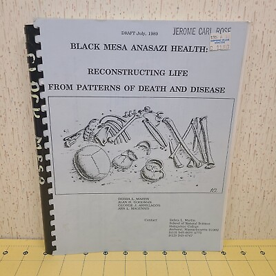 #ad Native American History: Black Mesa Anasazi Health: Draft 1989 Cultural Study $30.84