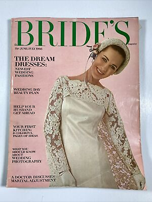 #ad BRIDE#x27;S magazine June July 1966 vintage complete Fashion Wedding Gowns $39.96