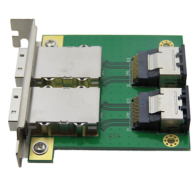 #ad 2 port Internal SFF 8087 to External 8088 PCI mini SAS 26P Adapter SAS RAID $25.90