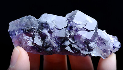 #ad 63g Natural Purple FLUORITE amp; Crystal Mineral Specimen Inner Mongolia China $189.99