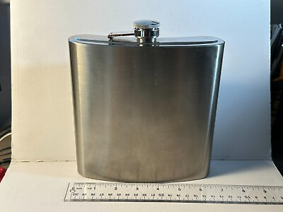 #ad STAINLESS STEEL 40 oz FLASK BIG FLASK RARE. No dents. $19.95