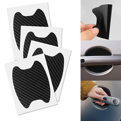 #ad For Subaru 4PCS Carbon Fibre Door Handle Sticker Scratch Resistant Accessories $5.69