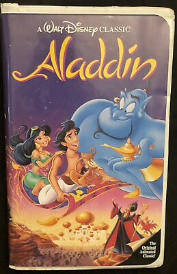 #ad Walt Disney Aladdin Classic VHS Black Diamond Clamshell RARE $49.99