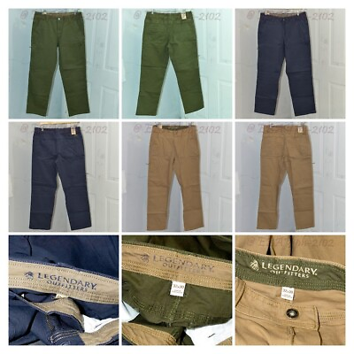 #ad Blue Green Tan Nwt Legendary Outfitters Men’s Stretch Canvas Pants $42.00