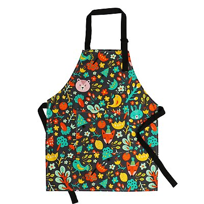 #ad Children Chef Aprons Pure Cotton Kids Aprons with Adjustable Neck Strap and ... $14.86