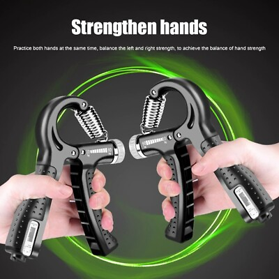 #ad Hand Grip Strength Power Trainer Gripper Strengthener Adjustable Gym Exerciser $7.19