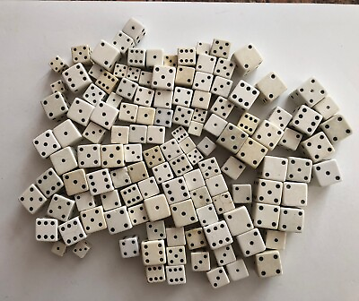 #ad Collection Of Over 125 White Dice 3 8” 5 8” $12.99