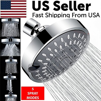 #ad Shower Heads Handheld Spray High Pressure Adjustable Showerhead Top Spray Bath $10.49