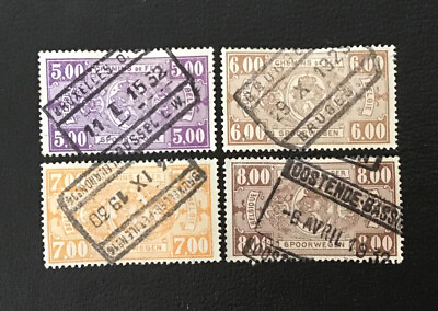 #ad Belgium Railway Stamp Set 1923 1931 Used GBP 3.99