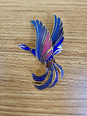 #ad Vintage Exotic Bird Colorful Pin $6.99