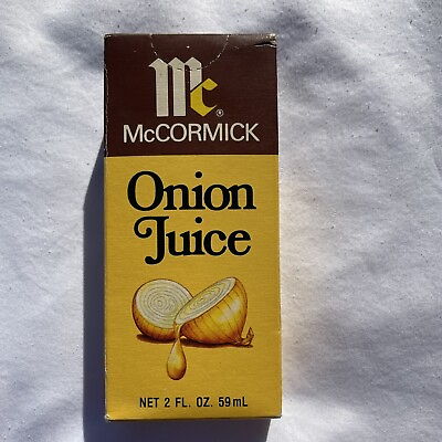 #ad Vintage McCormick Spice Onion Juice In Original Unopened Packaging Sealed $14.00