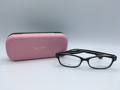 #ad Kate Spade LUCYANN2 Women#x27;s Black Frame Demo Lens Rectangular Eyeglasses 51MM $53.99