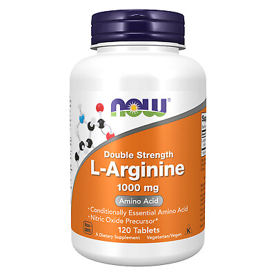 #ad NOW FOODS L Arginine Double Strength 1000 mg 120 Tablets $17.02