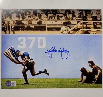 #ad Rick Monday autograph signed 8x10 Photo Saves American Flag Beckett BAS WIT $119.99