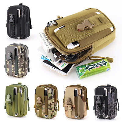 #ad Men Tactical Carrying Bag Belt Bag Military MOLLE Pouch Utility Small Waist Bag $8.98