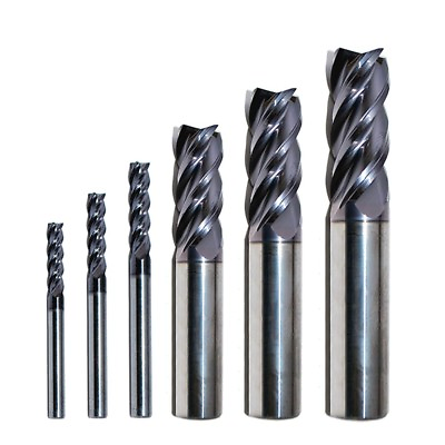 #ad Carbide End Mill Set Sizes 1 8 1 2 RIP Cutting Tools 6 PCS 4 Flute SE AlTiN $155.00
