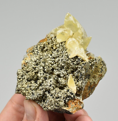#ad Calcite with Pyrite Casteel Mine Iron Co. Missouri $30.00