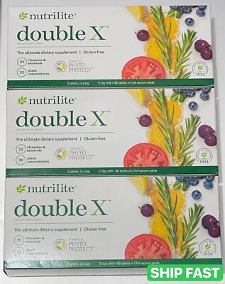 #ad NUTRILITE Double X™REFILL Multivitamin 31 Day Supply EXP:12 2024 3 PACK $155.00