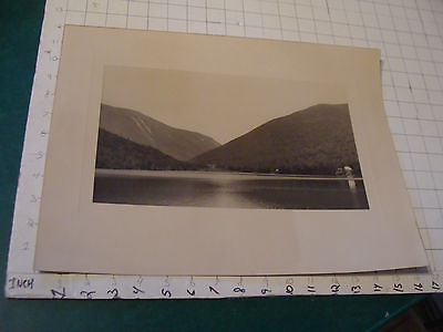 #ad Vintage printed photo: LAKE HOUSE LOW MOUNTAINS maybe NH kodak sticker back $41.02