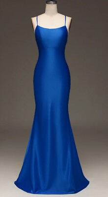 #ad blue long prom dress size 2 $110.00