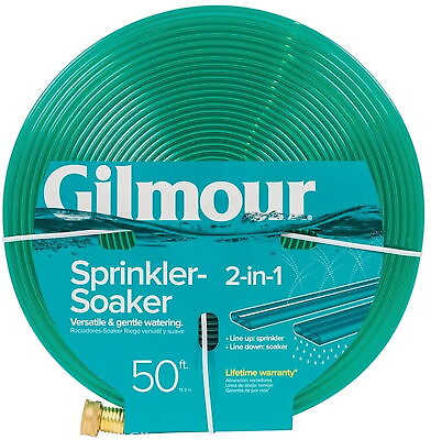 #ad Gilmour 2 in 1 Sprinkler Soaking Hose 50ft $19.20