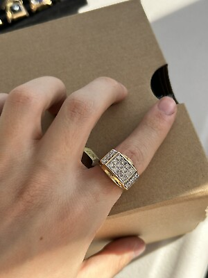 #ad Beautiful 10k Gold ring .85k Diamonds Stud ring $599.00