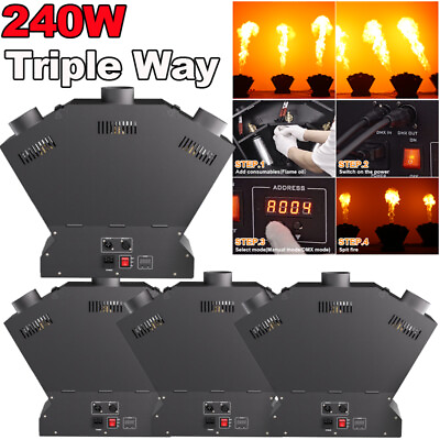 #ad 4PCS Fire Machine Stage Effect Dmx Flame Thrower Flame Projector DJ Disco Party $322.98