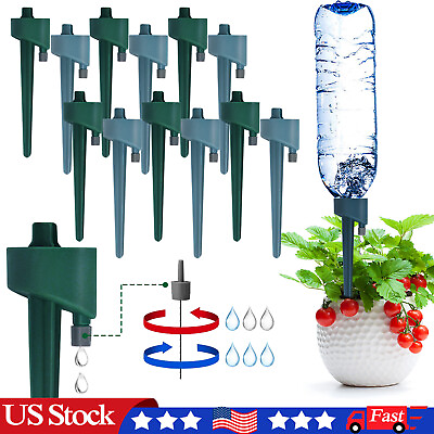 #ad 2024 Auto Plant Waterer Self Watering Spikes Device System Slow Release Control $12.99