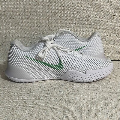 #ad Nike Court Air Zoom Vapor 11 White Kelly Green Tennis Shoes DR6966 102 Mens 7 $99.96