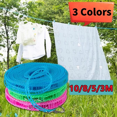 #ad Non Slip Windproof Clothesline Indoor Outdoor Clothes Portable Travel Clother $4.85