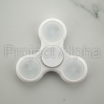 #ad Super Light ABS Tri Fidget Spinners Hand Disk ADHD ADD USA White $7.99