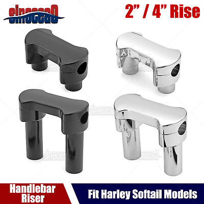2quot; 4quot; Top Cover Handlebar Riser For Harley Softail Heritage Fat Boy 1” Clamp $58.99