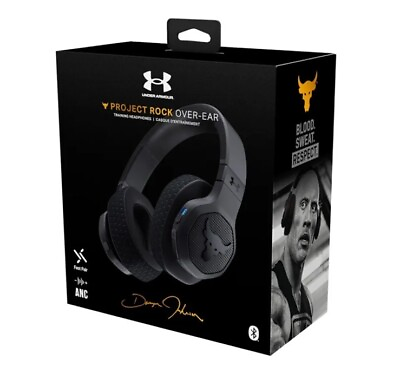 #ad Authentic JBL Under Armour Project Rock Over the Ear Headphones Black $163.69