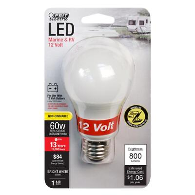 #ad Feit Electric acre 12 Volt A19 E26 Medium LED Bulb Warm White 60 Watt Equivale $13.99