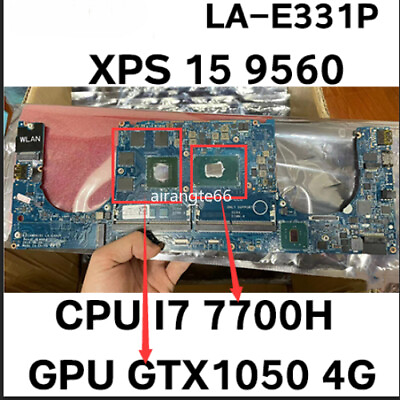 #ad For Dell XPS 9560 LA E331P motherboard with CPU i7 7700HQ GPU GTX1050 4GB 100 $308.32