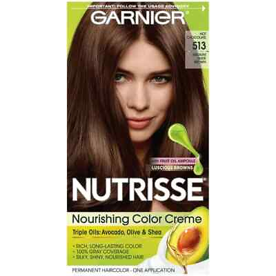 #ad Garnier Nutrisse Nourishing Hair Color Creme 513 Medium Nude Brown $12.00