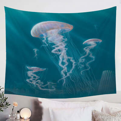 #ad Underwater Art Giant Jellyfish Tapestry $37.90