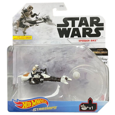 #ad Mattel Hot Wheels Die Cast Starships Star Wars SPEEDER BIKE GVF60 New $18.89