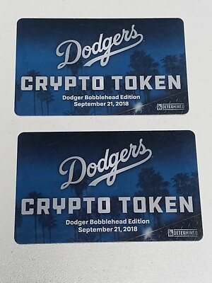 #ad Dodgers Crypto Token Bobblehead Kershaw Jansen Or Turner Unredeemed Blockchain $6000.00
