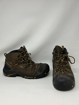 #ad KEEN Dry Brown Work Waterproof Hiking Boots ASTM F2413 11 Steel Toe Mens 11.5 D $31.91