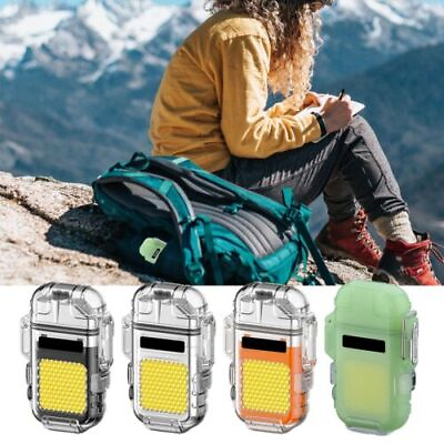 #ad Rechargeable Electric Lighter Dual Arc USB Type C Plasma Waterproof LED Light $18.99
