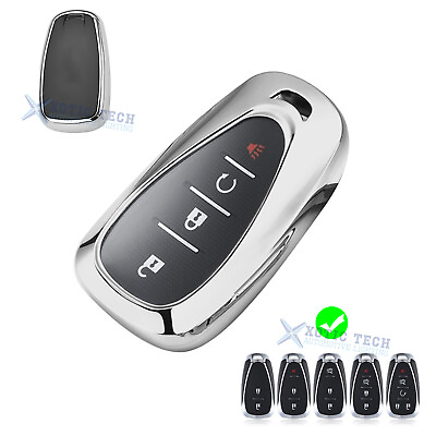 #ad Silver TPU Full Protect Remote Control Key Cover Shell Protector For Chevrolet $12.97
