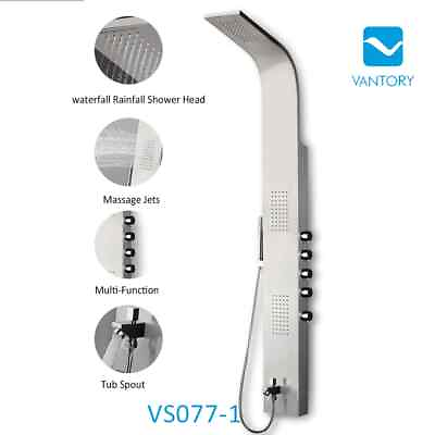 #ad Vantory Shower Panel Stainless Wall Mount Multi Function Tower Massage VS077 1 $323.10